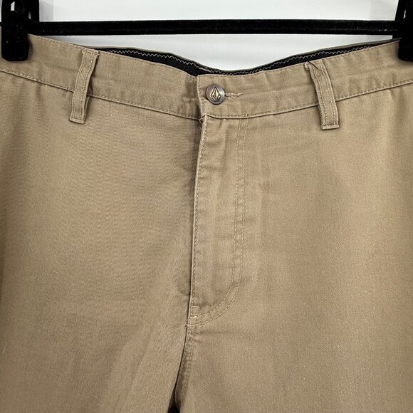 Volcom Mens Corpo Class Khaki Pants Cotton/Polyester Casual Slim, Size 34 - Picture 9 of 12